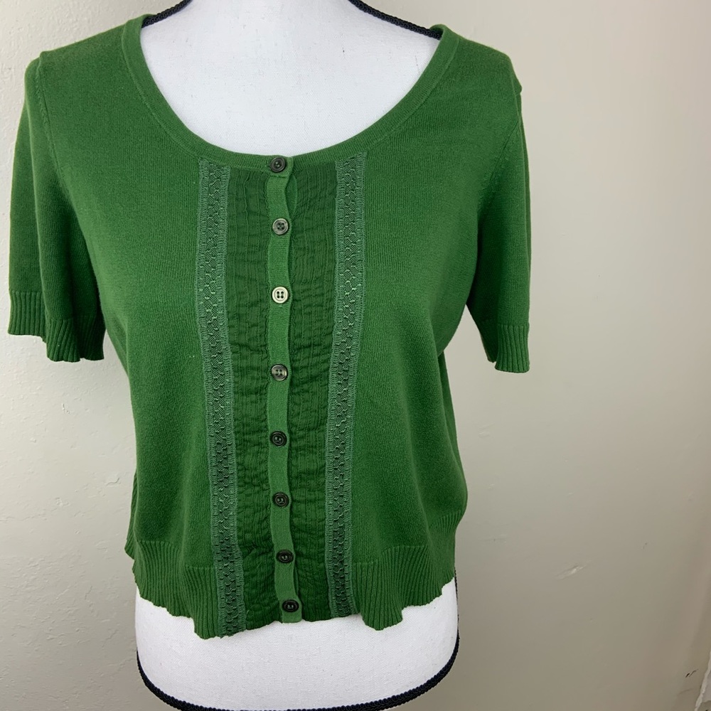 Ann Taylor loft green color sz mp cardigan